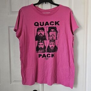 2013 100% cotton Hot pink Duck dynasty southern gorpcore womens tshirt Size 4x